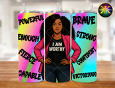 Digital Download Colorful Affirmations 20 Ounce Tumbler Design (NOT A PHYSICAL ITEM)